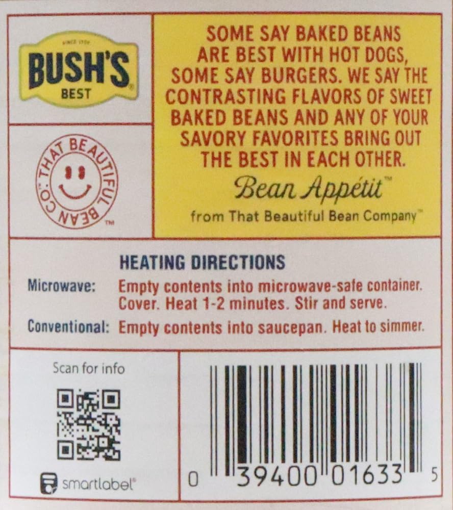 Bush'S Best Vegetarian Fat Free Baked Beans 16 Oz (Pack Of 6)