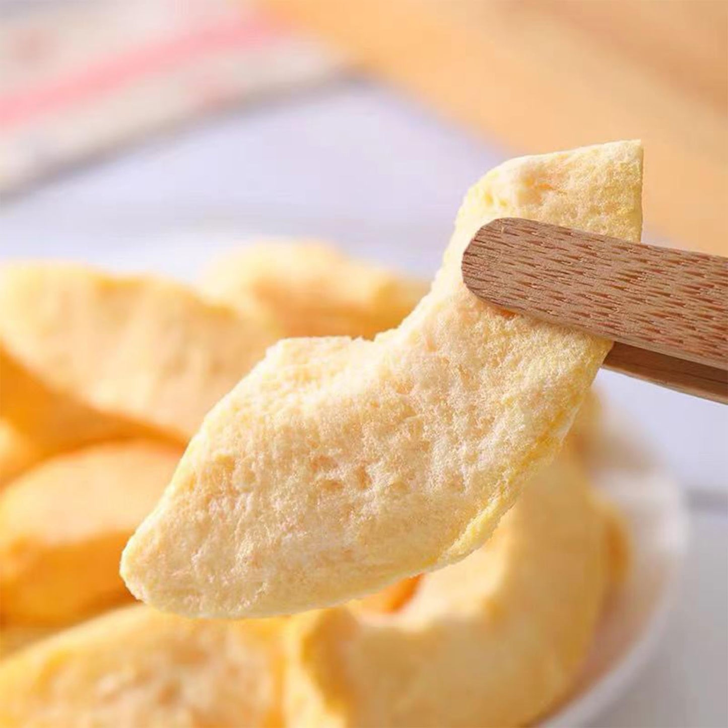 Freeze-dried yellow peach chips 5.64oz Yellow peach chips small peach fruit snacks Baked ingredients fruit and vegetable chips d