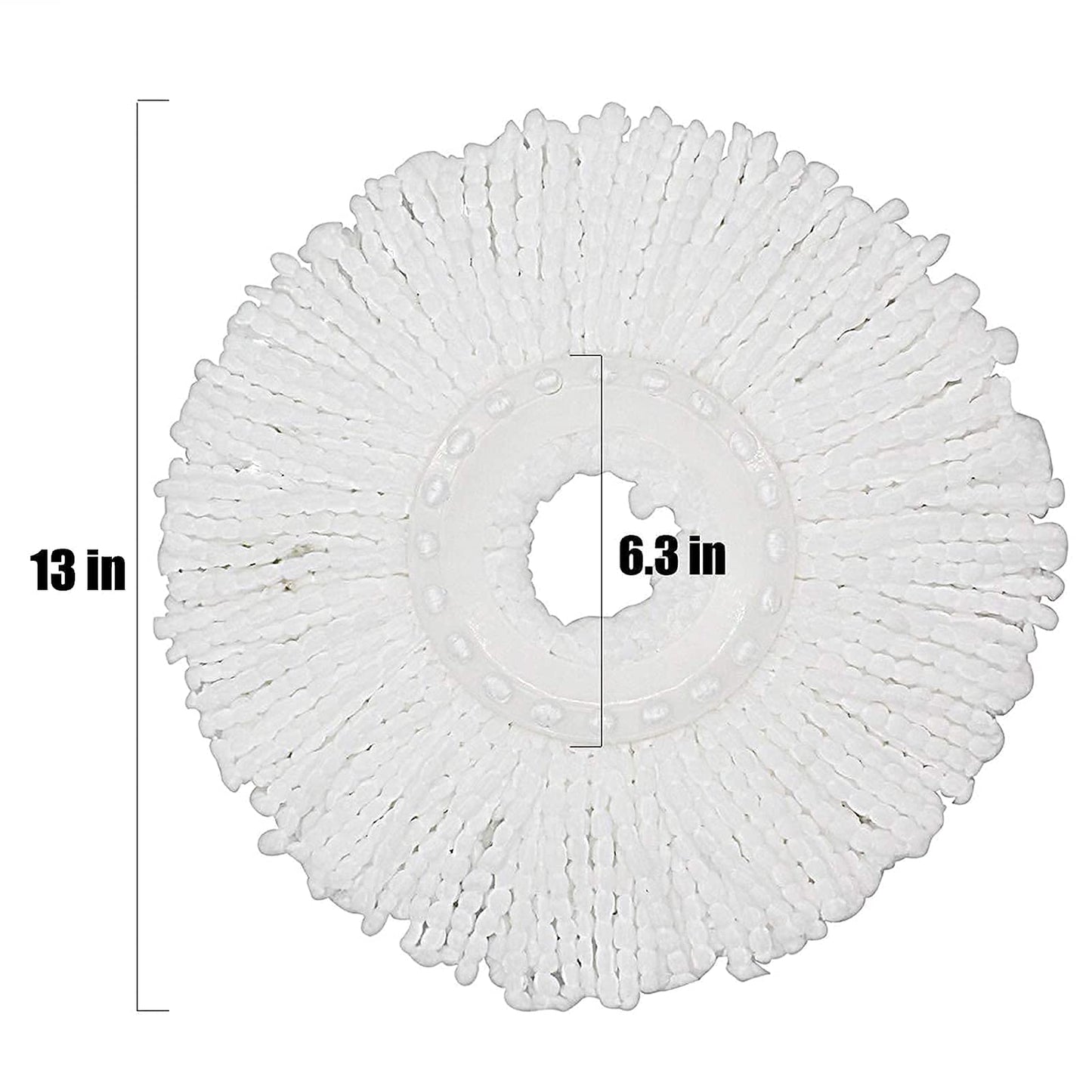 5 Replacement Mop Micro Head Refill For 360 Spin Magic Mop-Microfiber Replacement Mop Head-Round Shape Standard Size