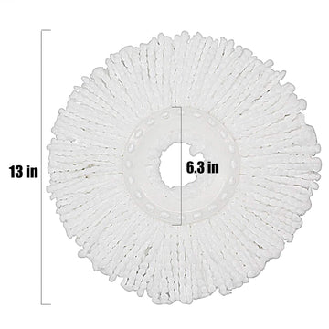 5 Replacement Mop Micro Head Refill For 360 Spin Magic Mop-Microfiber Replacement Mop Head-Round Shape Standard Size