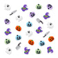 Edible Halloween Cake Decorations  27 Count Royal Icing Toppers for Cakes  Cookies  Cupcakes - Pumpkin  Ghost  Witch Hat  cutting tool  Axe Icing Decoration - Spooky Baking Supplies for Halloween Party
