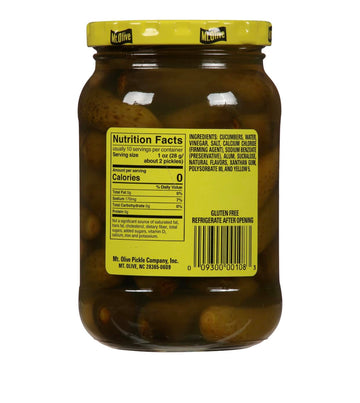 Mt. Olive Sweet Gherkins No Sugar Added 16 Oz (Pack of 2)