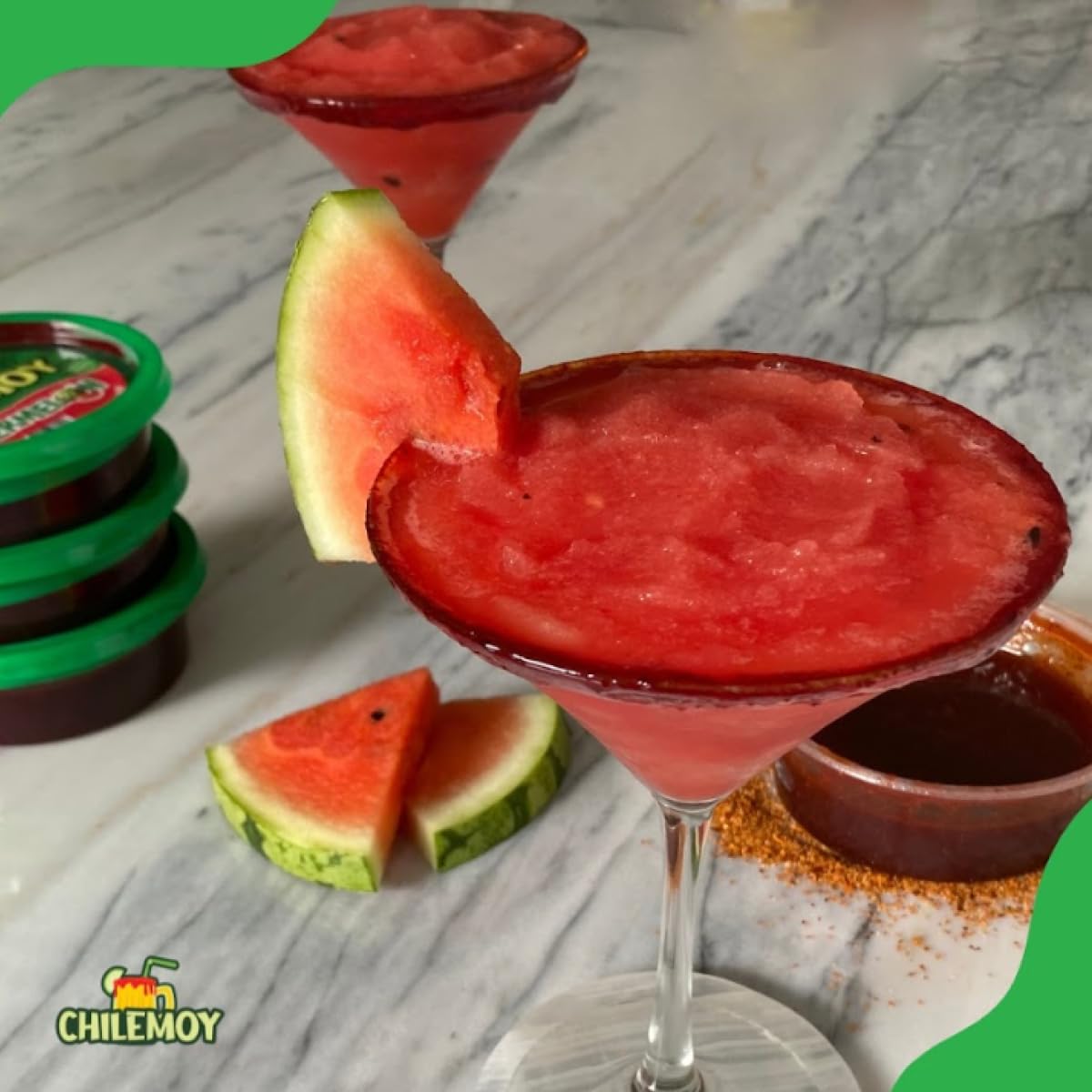 Chilemoy Rim Dip Chamoy - Handcrafted Rim Paste for Cocktails, Seltzer, Michelada - 8oz Watermelon