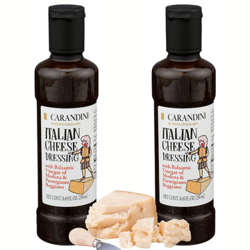 Carandini Italian Cheese Dressing with Balsamic Vinegar of Modena & Parmigiano Reggiano DOP, Tangy, Gluten-Free, Gourmet - 8.45 