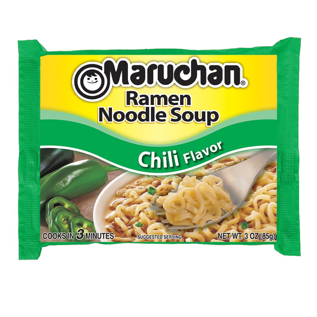 Maruchan Ramen Chili, Instant Ramen Noodles, Ready To Eat Meals, 3 Oz, 24 Count