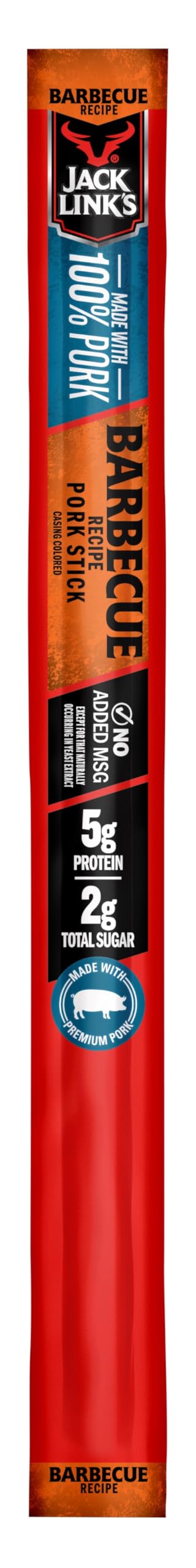 Jack Links Meat Sticks, Barbecue Pork, 5g Protein, 0.92 Oz (1 Count)