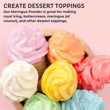 Chefmaster Meringue Powder Deluxe, Professional-Grade Egg White Substitute For Meringue Cookies, Pie Filling, Royal Icing, Non-G