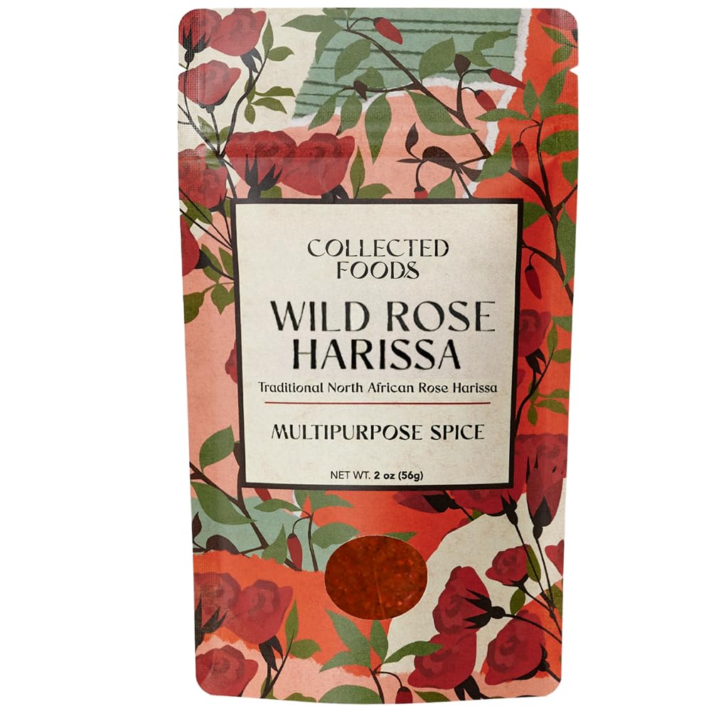 Collected Foods Premium Rose Harissa Spice Blend - Small-Batch, 2 Oz, Perfect for Roasted Veggies, Grilled Meats, and Stews