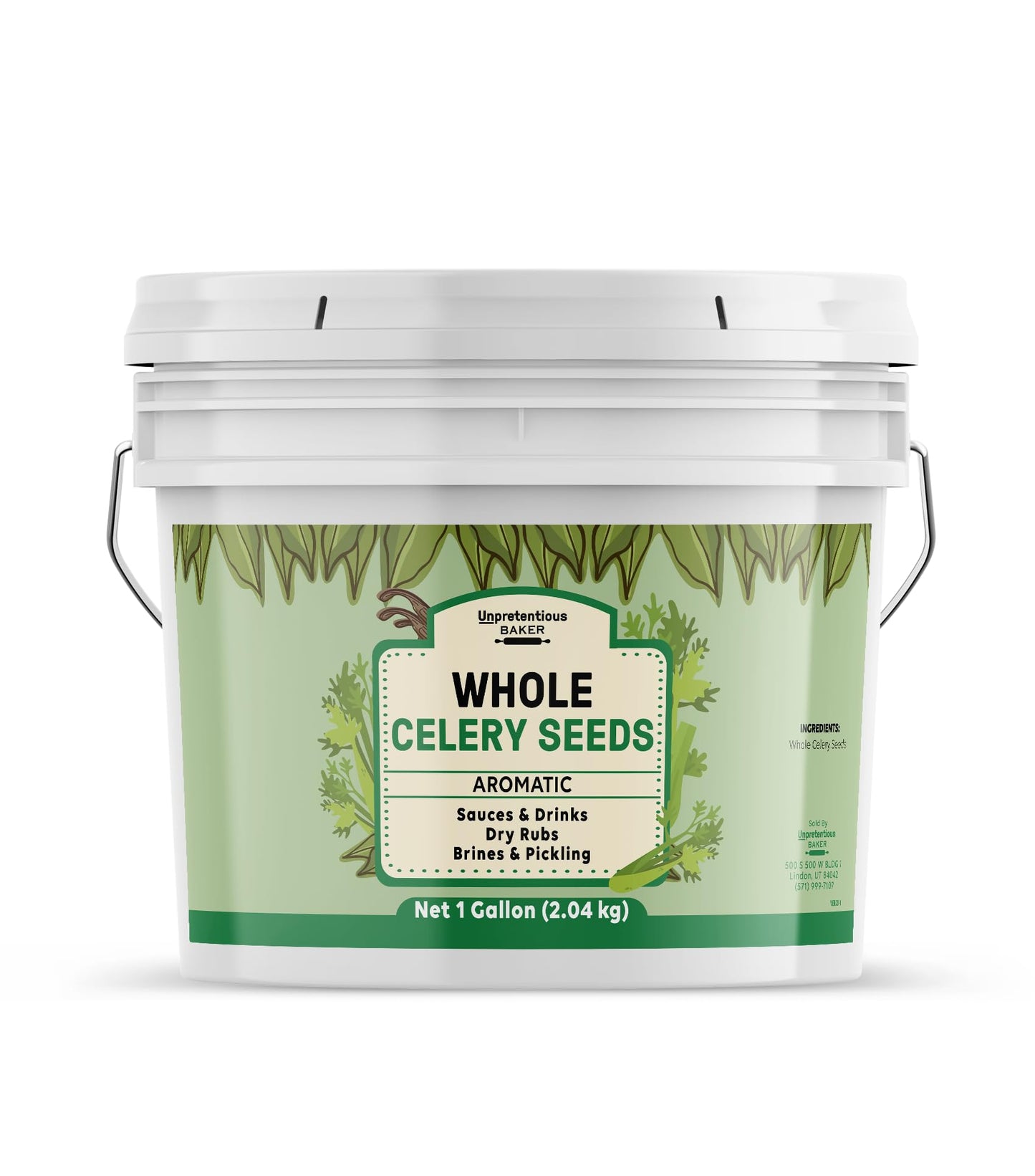 Unpretentious Whole Celery Seeds, 1 Gallon Bucket, Sauces & Dry Rubs, Brine Seasoning, Aromatic