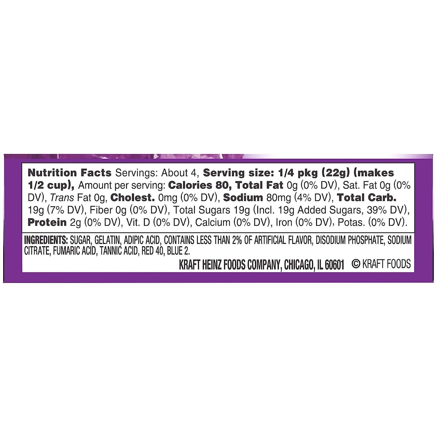 Jell-O, Gelatin Dessert, Grape (Pack Of 2)