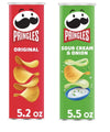 Pringles Potato Chips Flavor Pairing Variety Set 5.5oz - 2 cans (Original & Sour Cream Onion)