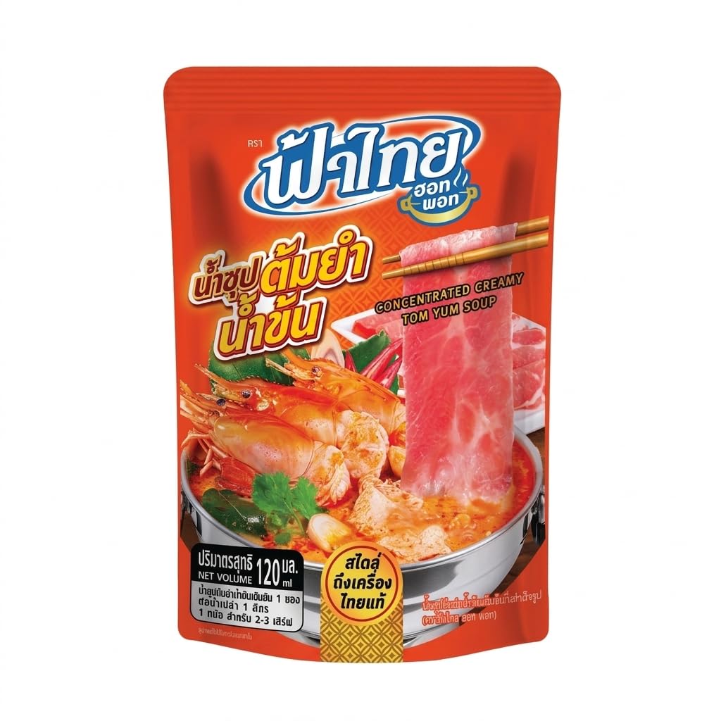 ?????? Thai Tom Yum Hot Pot Soup Base Concentrate - Tangy and Aromatic Lemongrass Broth, 120 ml