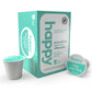 Happy Coffee Light Roast Coffee Pods, 10 Count, Notes Of Toasted Biscotti And Levity, Compatible With Most K-Cup Malt-Inspired, Rainforest Alliance Certified