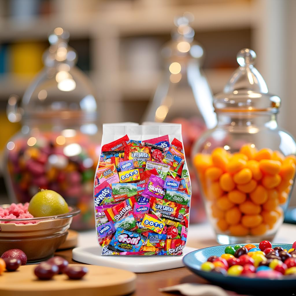 Bulk Candy Variety Pack - 2lb Assorted Christmas Candy Individually Wrapped for Pinata Candies, Kids Goodie Bags, Party Favors C