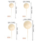 Rssta i Cake Topper Balls - 30 Pack Foam Baking Decorations, 0.7*3.1 to 1.4*4.1 inches, Khaki, Model XM237-k