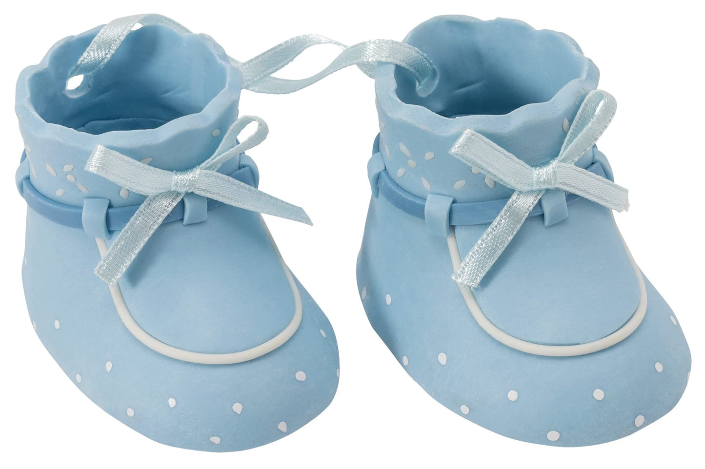Decoset Blue Baby Booties Cake Decoration, 1 Piece Cake Topper, For Baby Shower, Birthday, Baby Celebration, Food Safe Molded Pl