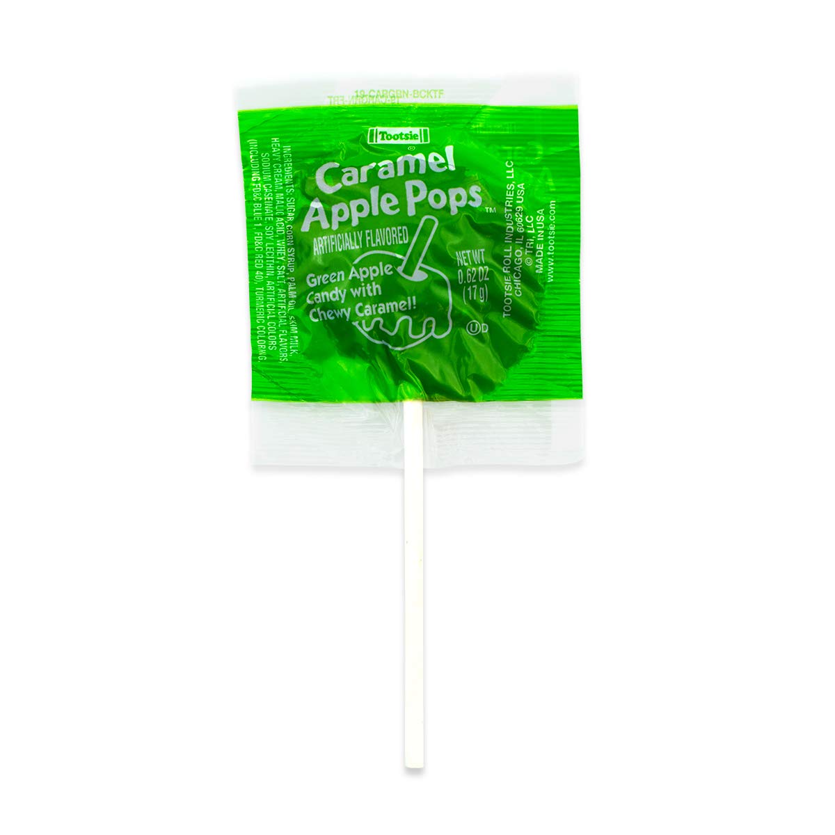 Tootsie Roll Caramel Pops Package APPLE 48 Count, 1 Pack