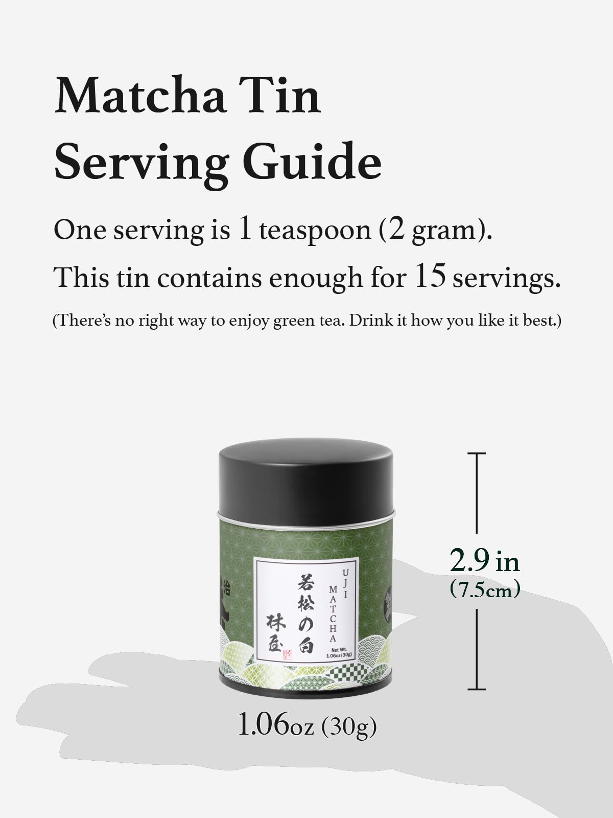 HAYASHIYA Matcha Powder - Wakamatsu - Kyoto Uji Ceremonial Grade, First Harvest Authentic Japanese Matcha Green Tea Powder (30g