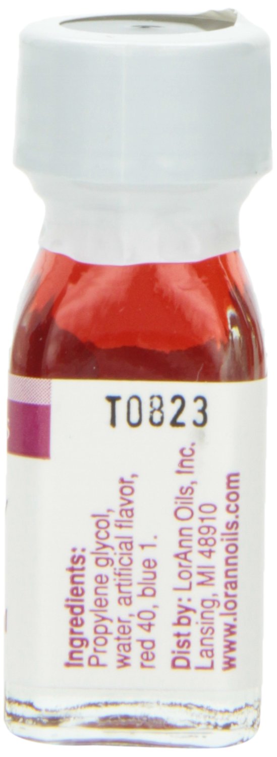 LorAnn Raspberry Flavoring, 1 Dram Bottle, Red, Pack of 12, Dram Raspberry, 0.0125 Fl Oz Each