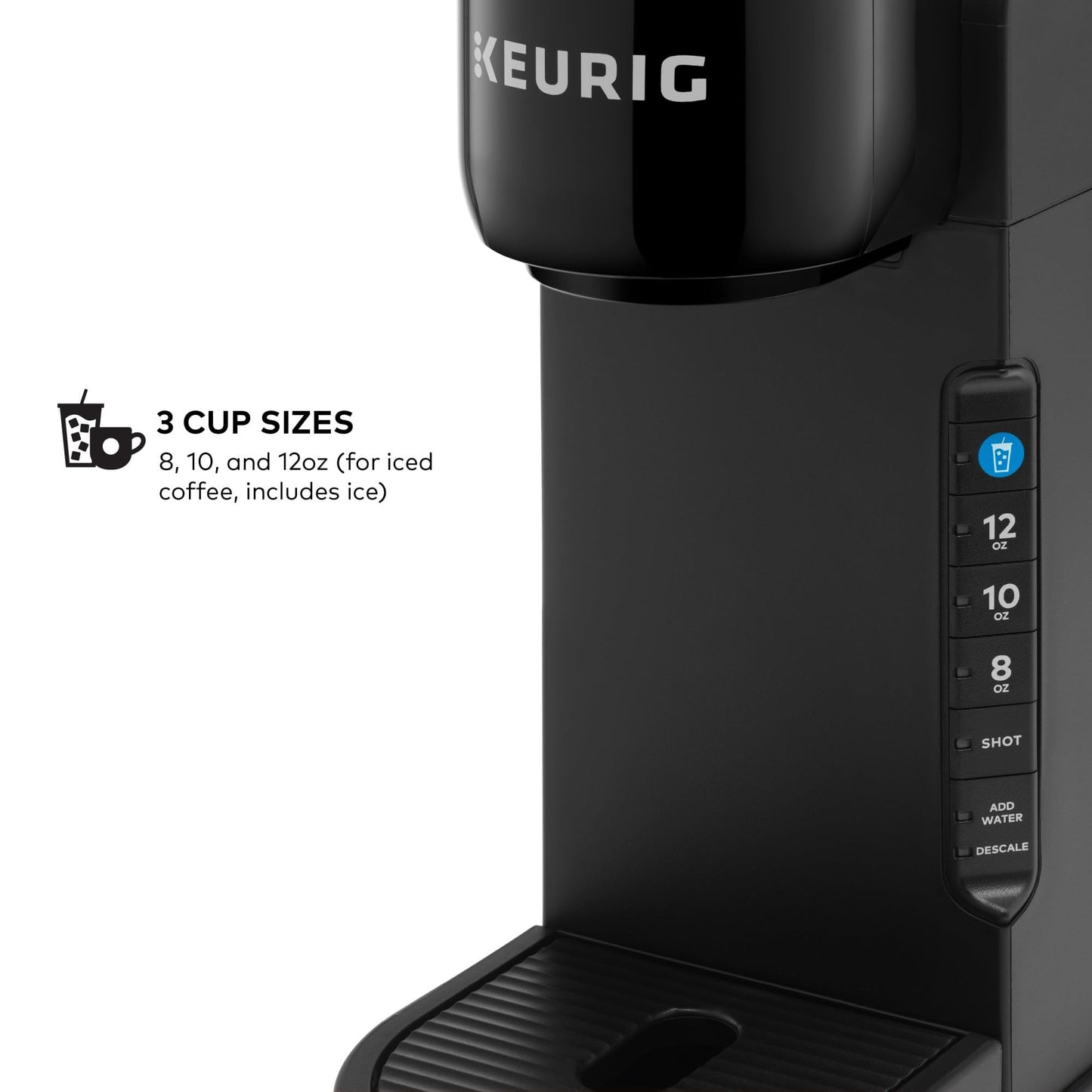 Keurig K-Café Barista Bar Single Serve Coffee Maker And Frother, With 3 Brew Sizes, Hot And Cold Coffee Capabilities, 2Oz Coffee Shot Button, Black