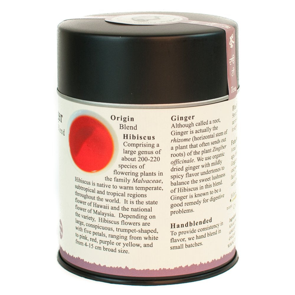 The Tao of Tea Hibiscus Ginger Loose Leaf Tea, 3 Ounce Tin, Makes 50 Cups