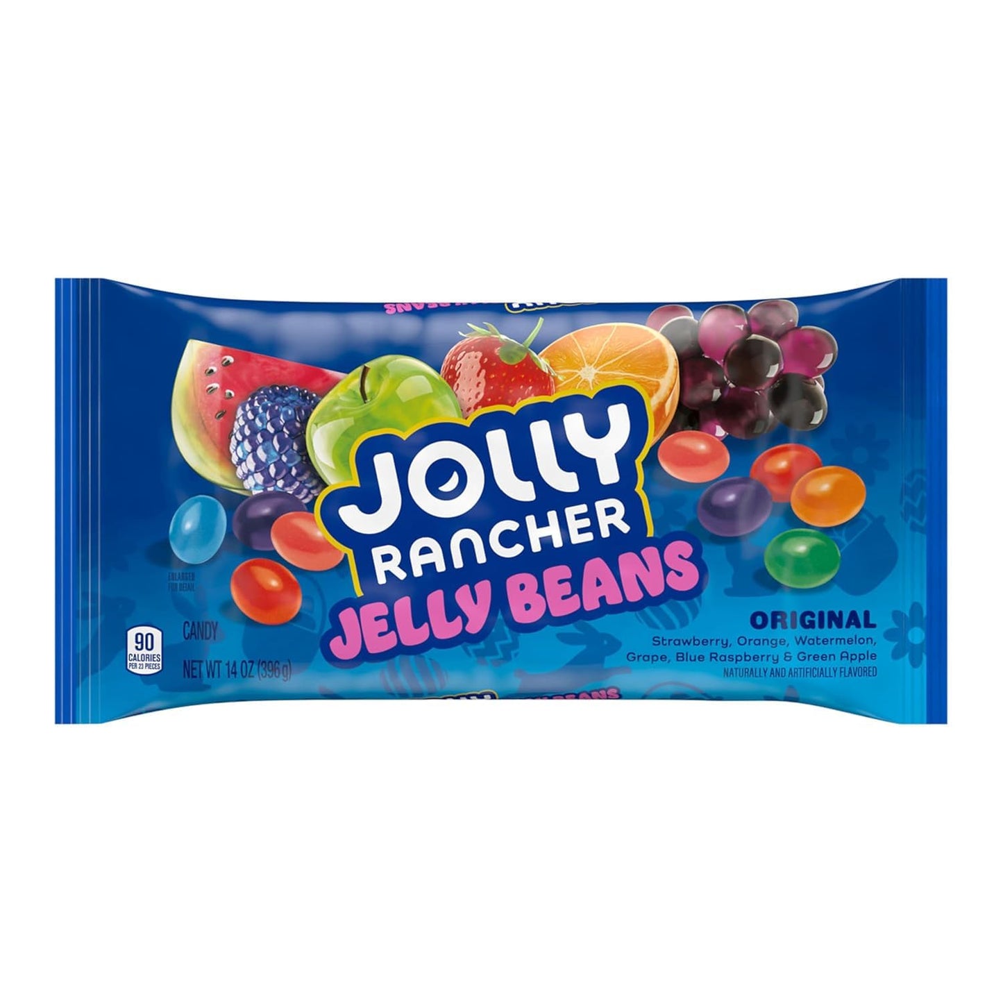 JollyRanchr Jelly Beans - 14 oz Bag, 5 Assorted Flavors: Strawberry Orange, Blue Raspberry, Grape, Watermelon & Apple| Fuity Jel