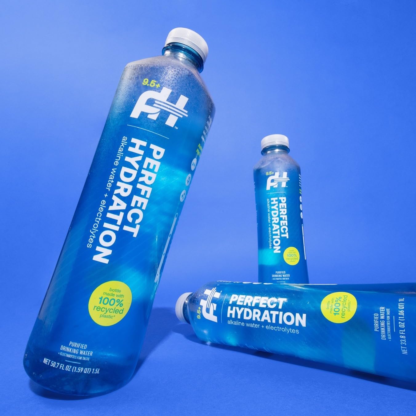 Perfect Hydration 9.5+ pH Alkaline Drinking Water, 1.5-Liter Bottle, Case of 12, 2-Pack