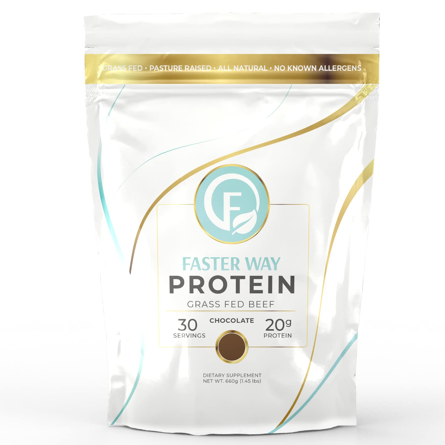 Faster Way - Protein Powder - Hydrolyzed Grass Fed Beef - 20g of Protein Per Serving - Muscle Growth & Recovery - 9 Essential Am
