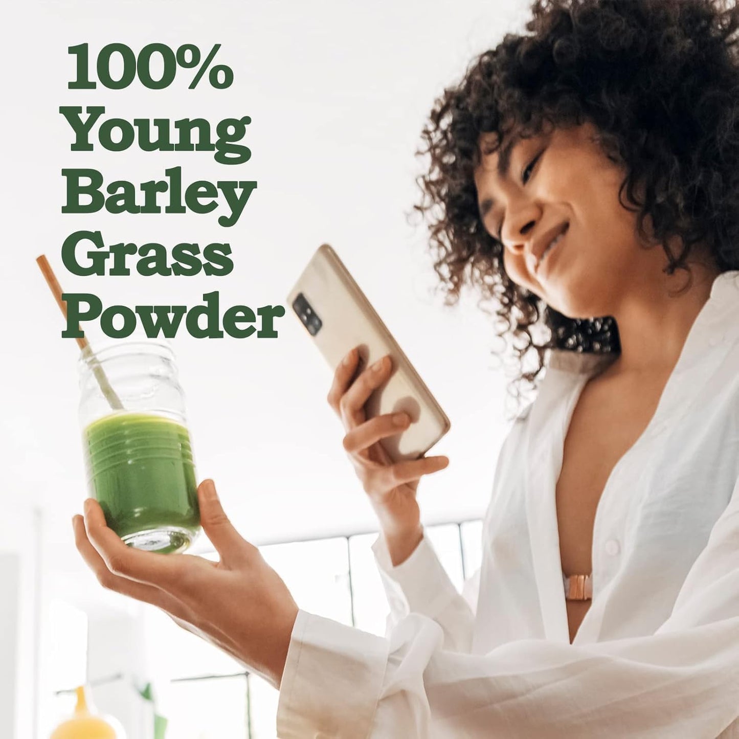 Golden Aojiru Original - Young Barley Green Grass Juice Powder for Smoothies and Drinks, 100% Japanese Grown - Ready-to-Use 0.1