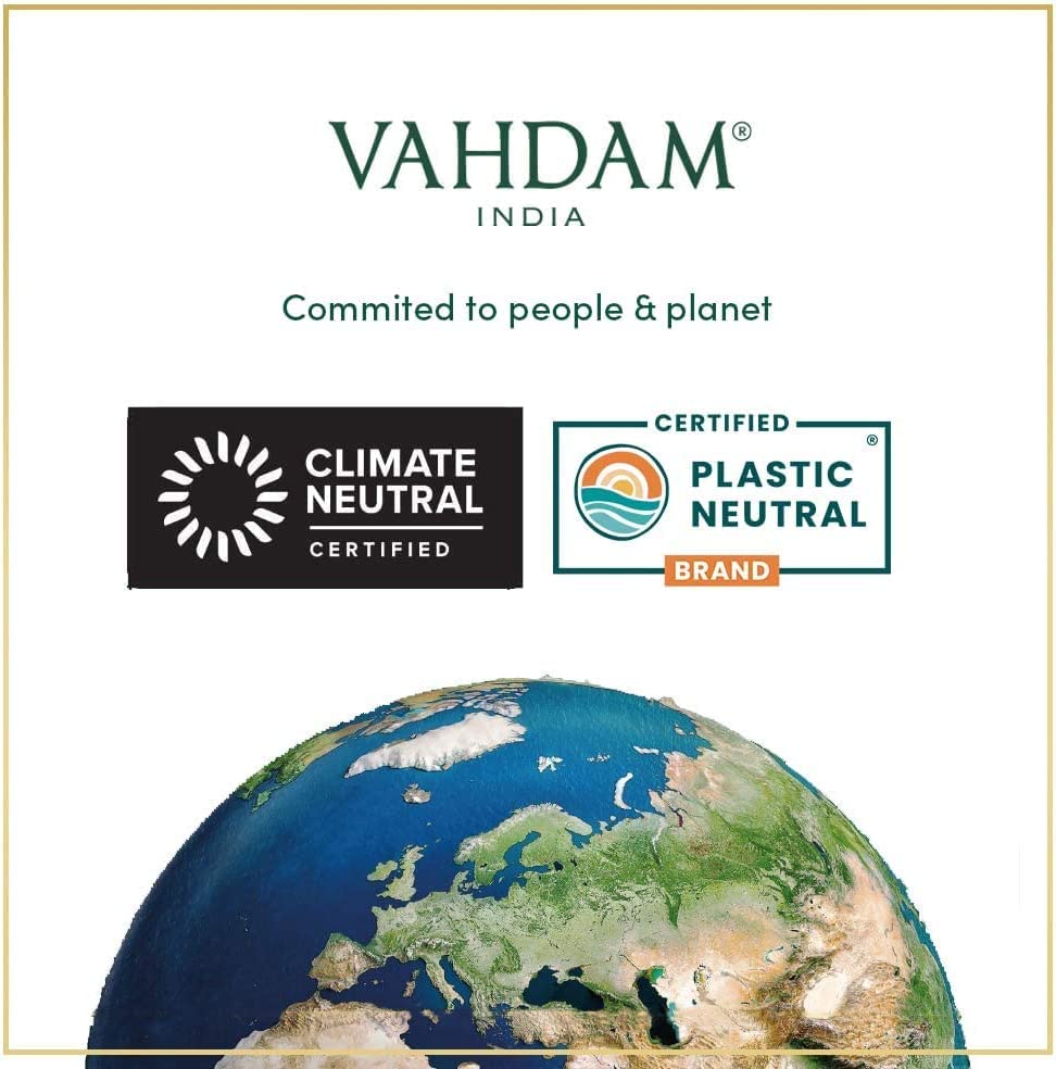 Vahdam, Chamomile Herbal Tea Bags (15 Count) Caffeine Free, Non Gmo, Gluten Free | 100% Pure Herbal Tisane - Sweet & Floral | Whole Leaf Tea Bags | Resealable Ziplock Pouch