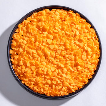 Orange Heart Sprinkles Heart Shapes Sprinkles Valentine Jumbo Heart Sprinkles for WEdding Cake Decorating - 3.53 oz/100g. (Orang