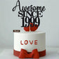 25Th Awesome Since1999 Cake Topper Cheers To 25 Years Birthday Cake Pick 25 Fabulous Cake Decoration For Happy 25Th Birthday Ann