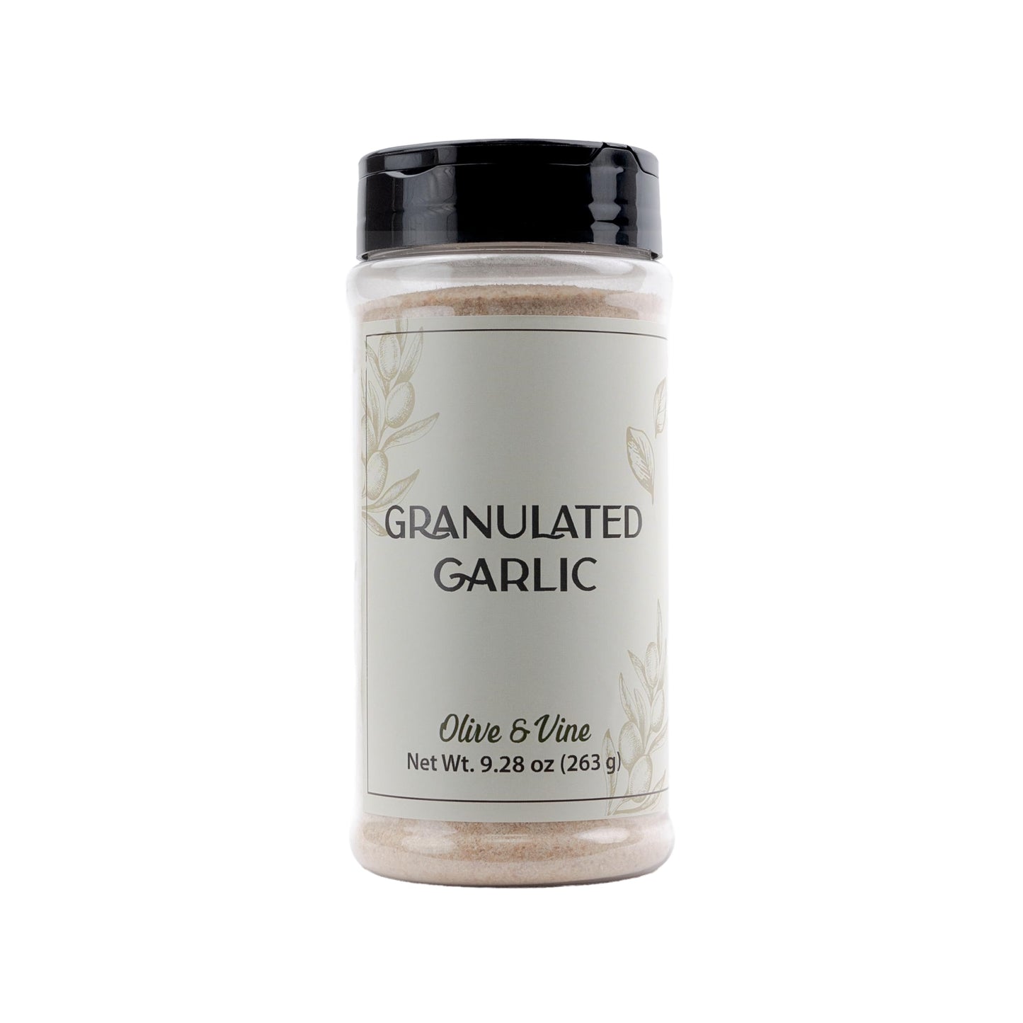 Olive & Vine Granulated Garlic, Savory & Aromatic, Seasoning For Pasta, Roasted Vegetables, Grilled Meats, Rich Tradition, Authentic Taste, For Global Recipes (9.28 Ounce)