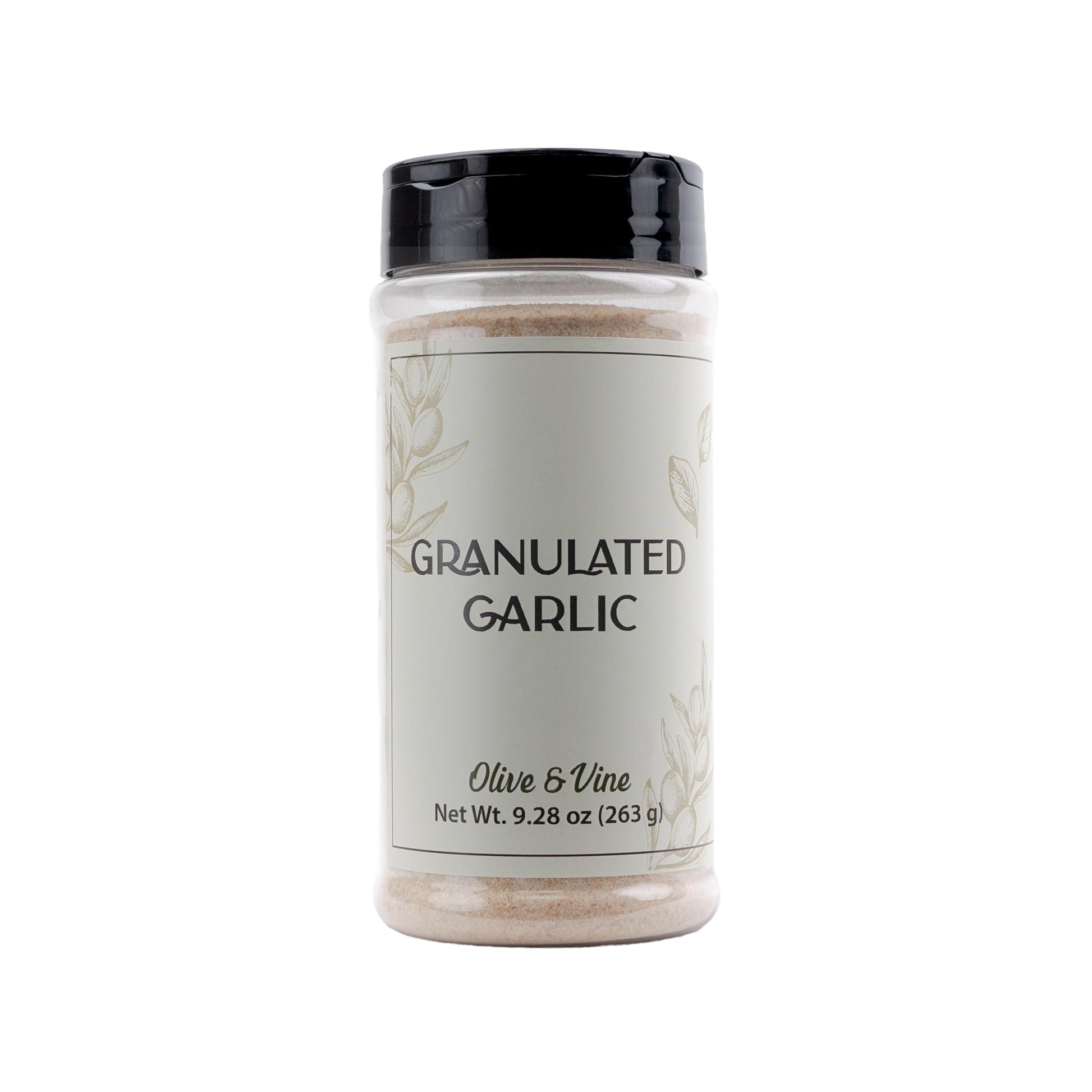 Olive & Vine Granulated Garlic, Savory & Aromatic, Seasoning For Pasta, Roasted Vegetables, Grilled Meats, Rich Tradition, Authentic Taste, For Global Recipes (9.28 Ounce)