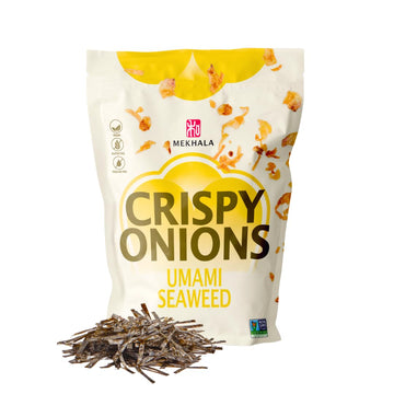 Mekhala Umami Seaweed Crispy Onions - Salad Toppings Crunchy Fried Onions For All-Purpose Seasoning Like Keto, Ramen Toppings, A