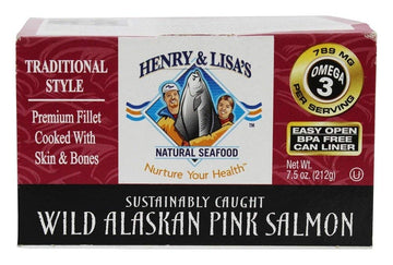 HENRY & LISAS Wild Alaskan Pink Salmon, 7.5 OZ