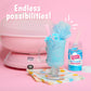 Cotton Candy Express Floss Sugar Variety Pack with 3 - 11oz Plastic Jars of Cherry, Blue Raspberry & Grape Flossing Sugars Plus