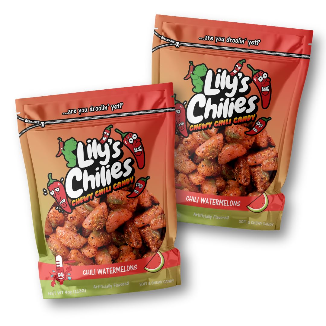 Lilys Chilies, Sour And Chili Chewy Candy (Chili Watermelon), 7.97 Ounce (Pack Of 1)