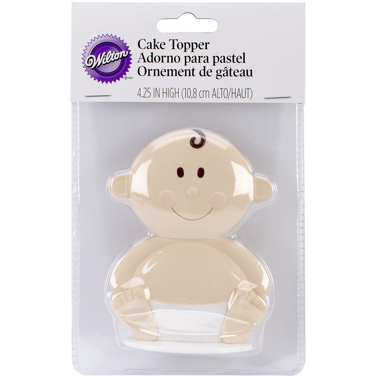 Wilton Baby Face Topper - Model 1006-257, Ideal for Baby Showers and Birthdays, Easy to Use Decoration