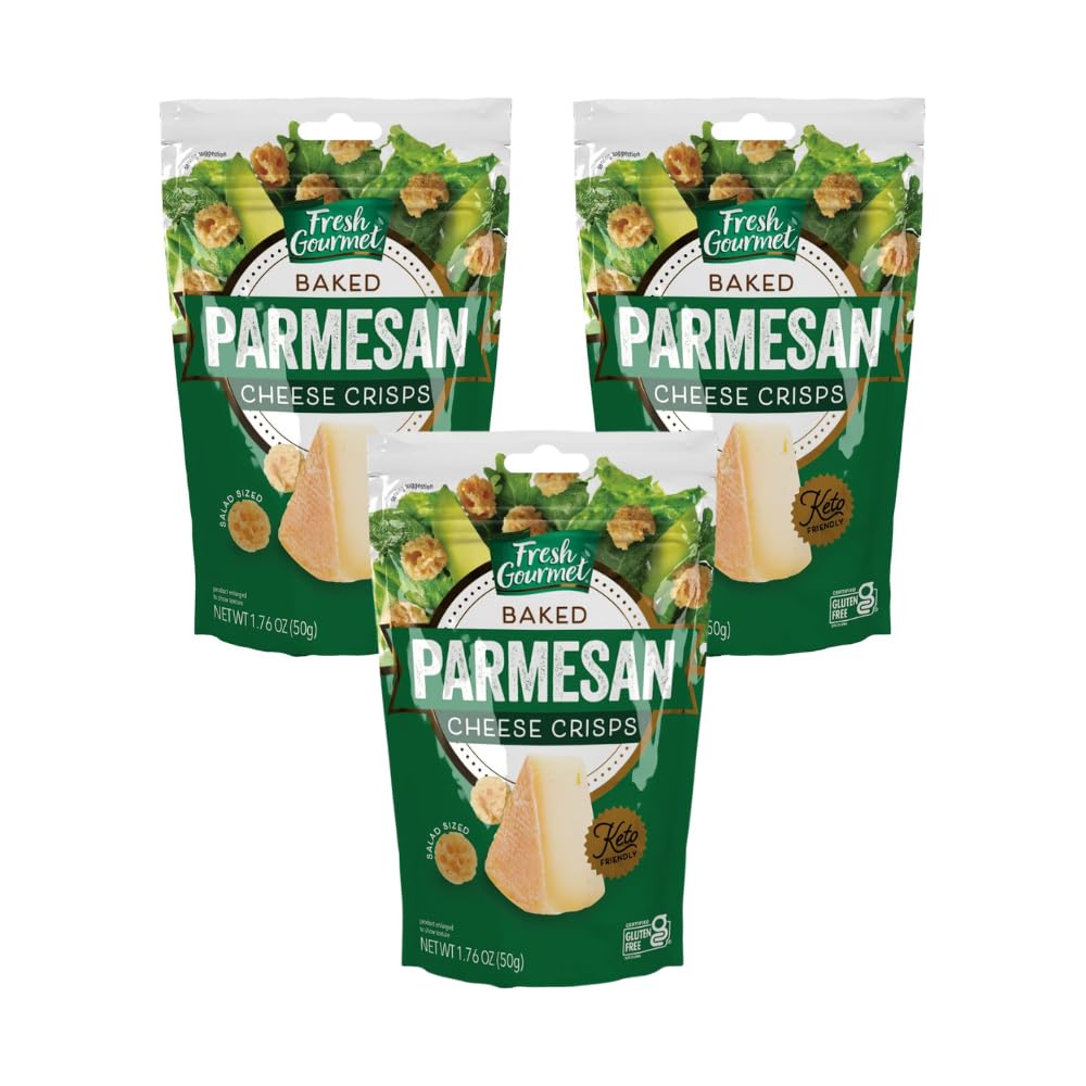 Fresh Gourmet Parmesan Cheese Crisps 1.76 Ounce (Pack of 3)