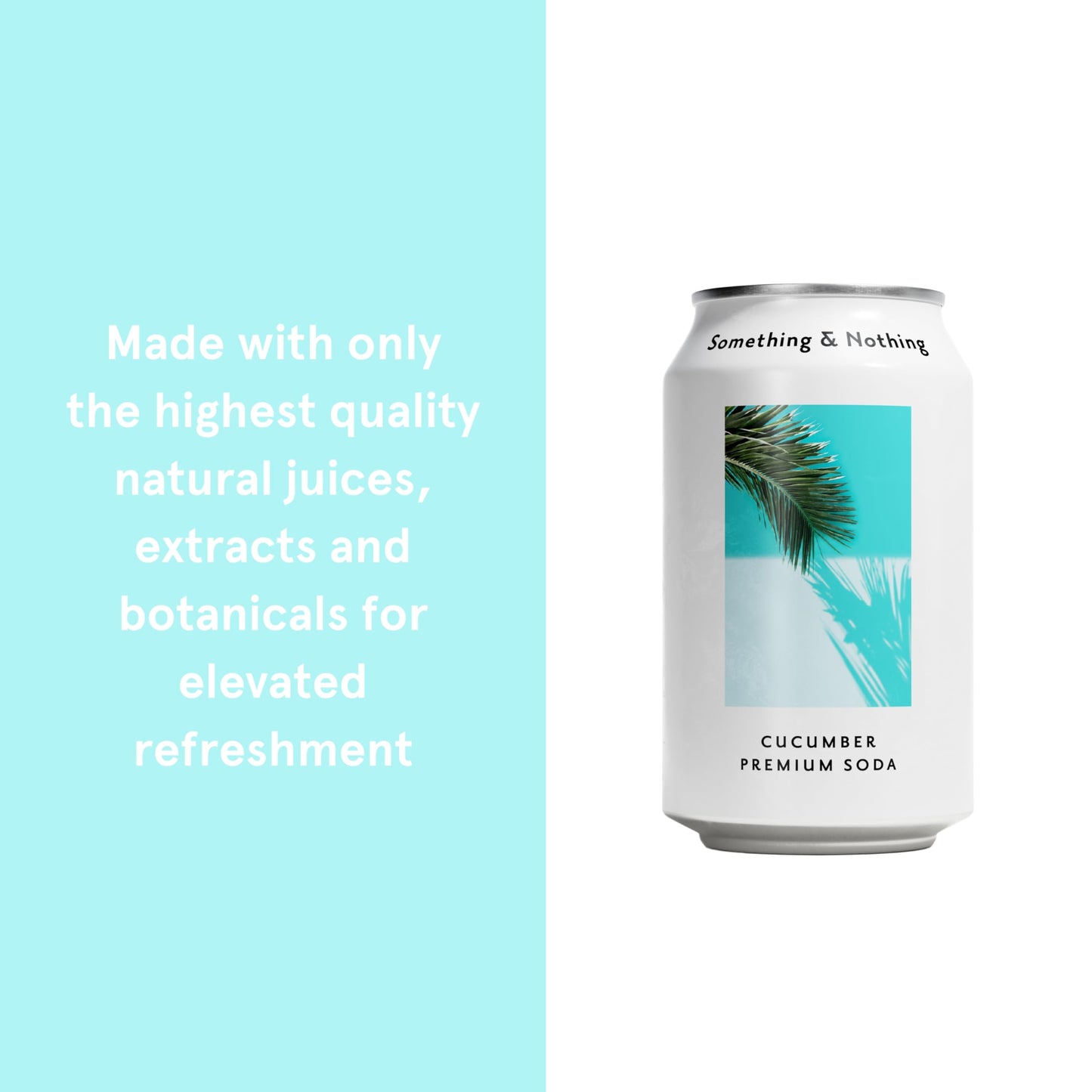 Something & Nothing Sparkling Water - Flavoured, Vegan, Low Calorie, 350ml Cans, Pack of 12, G  & Lemon Juice, Cucumber
