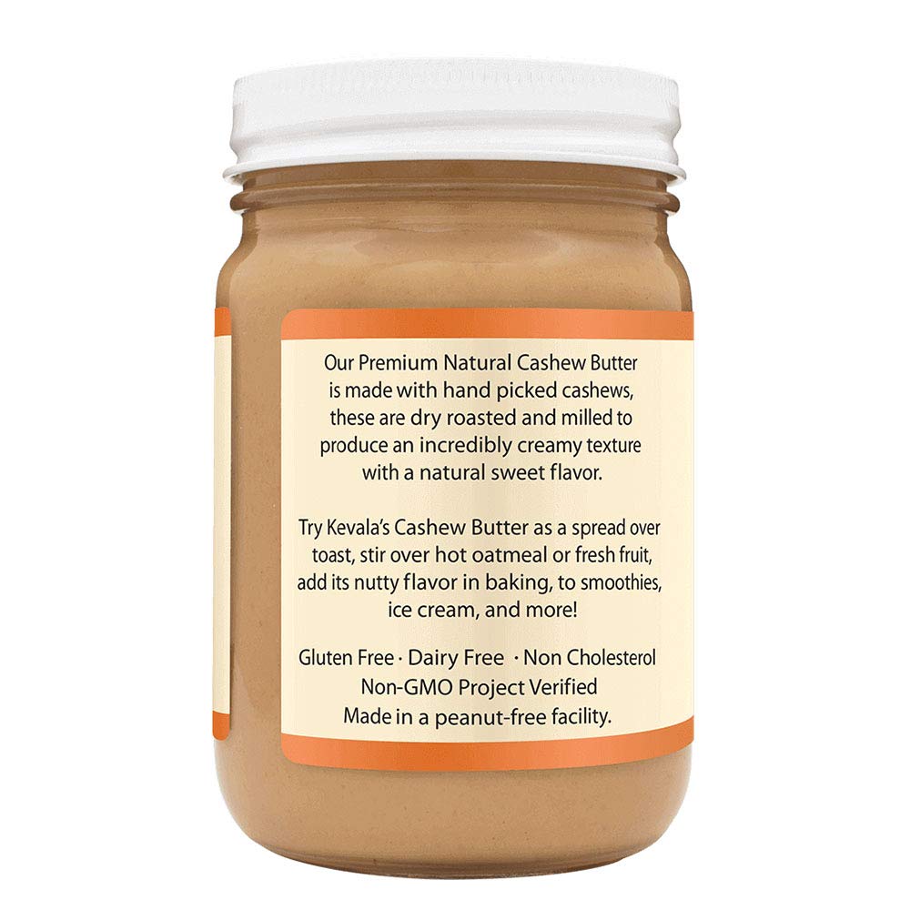Kevala Cashew Butter - Spreadable Butter - Cashew Nuts Spread - Roasted Cashews - Creamy - No Sugar Added - Lactose Free Butter