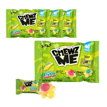 Chewzme Tangy Turtlz Gummies, Individually Wrapped Turtle Shaped Jelly-Filled Gummy And Chewy Candy In Assorted Flavors, 8.46 Ou