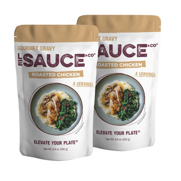 Le Sauce & Co. Roasted Chicken Brown Gravy Mix, Gluten Free, 4-Serving Size, Premium Broth
