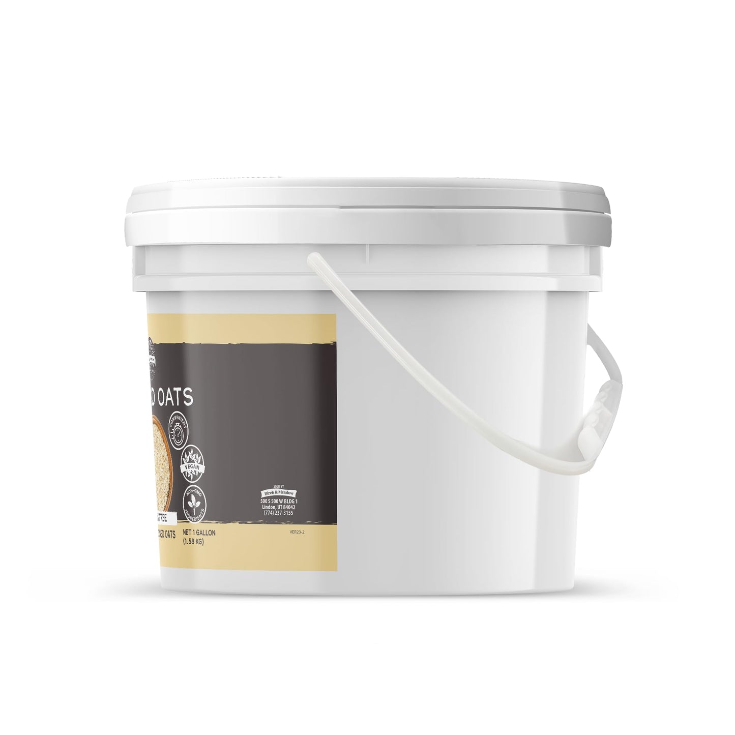Birch & Meadow 1 Gallon Of Gluten-Free Rolled Oats, Food Storage, Old-Fashioned Oats