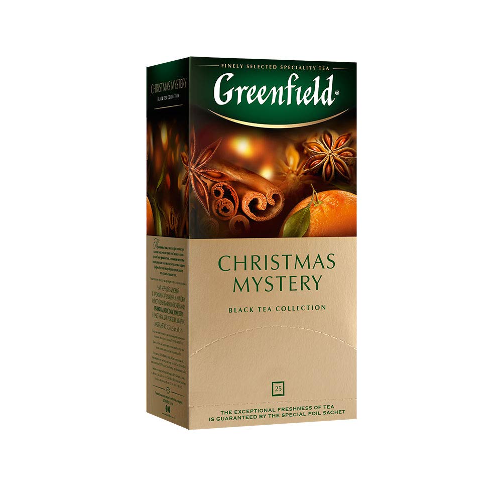 Greenfield Christmas Mystery Black Tea Fruit & Herbal Collection 25 Teabags The Execptional Freshness Of Tea Is Guranteed By The