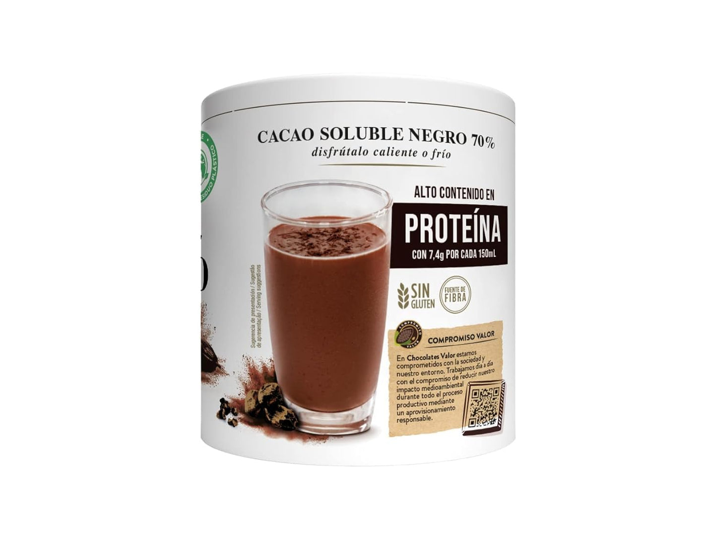 Valor. Intense Black Cocoa 70%. Cocoa mix for Hot Chocolate. 300g (10.58oz).