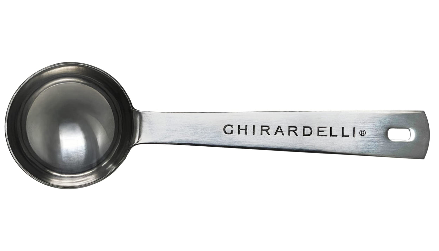 Ghirardelli White Chocolate Sauce, 16 Ounce Squeeze Bottle (Pack Of 2) With Ghirardelli Stamped Barista Spoon