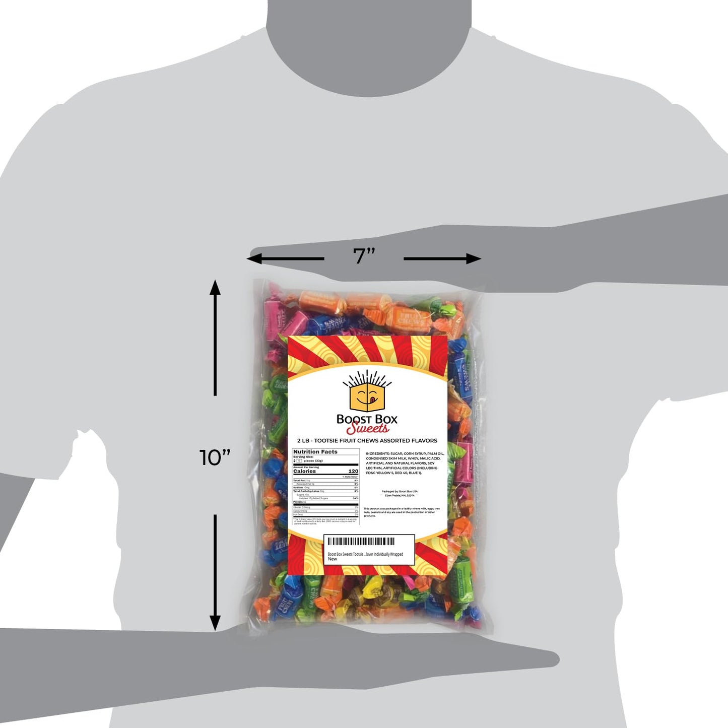 Tootsie Roll Fruit Chews 5-Flavor Individually Wrapped Bulk Multicolored Taffy Candy (2 Pound)