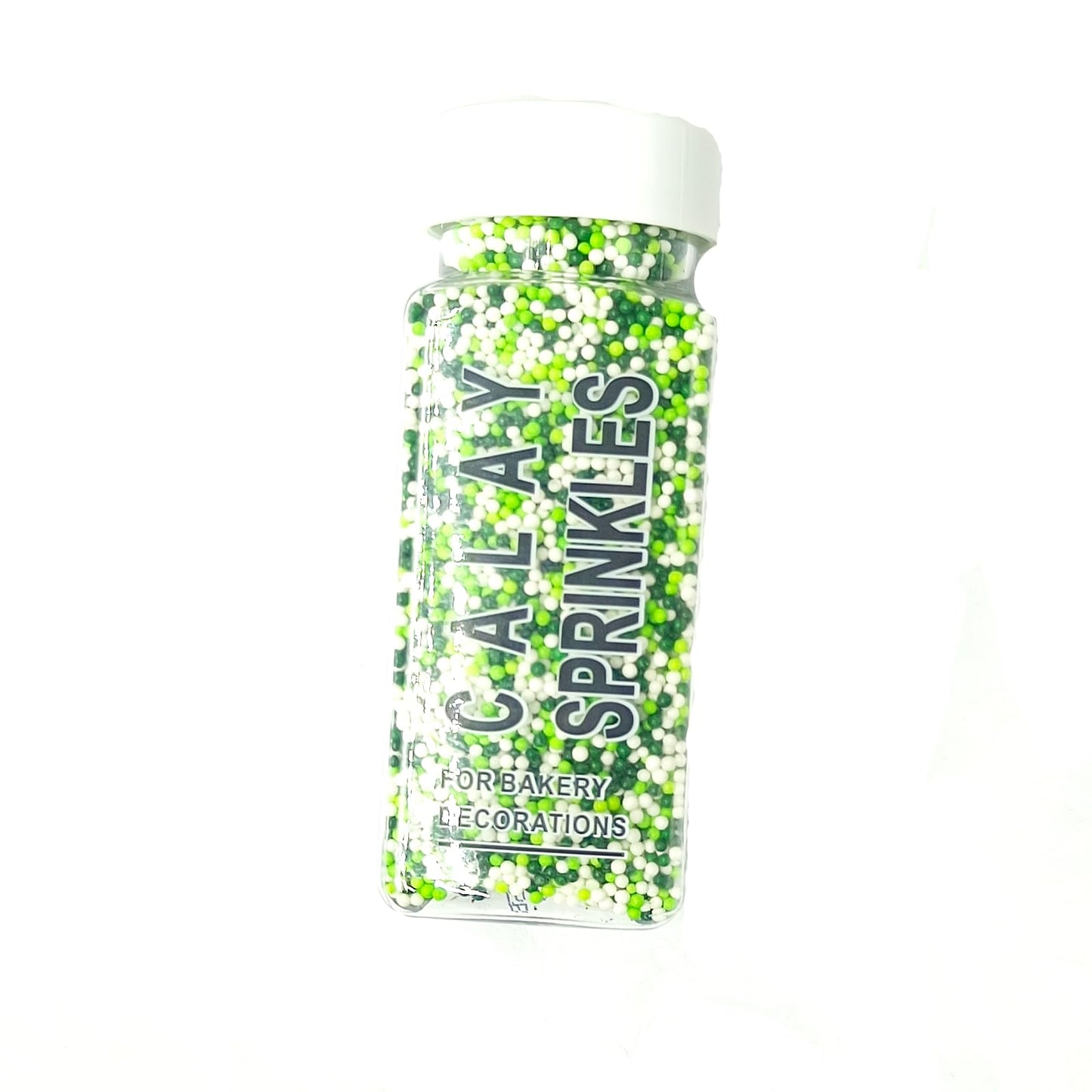 Homipooty Nonpareils Sprinkles Edible Green White Pearl Sugar 110g 2mm Mini Pearls for Cakes Cupcakes Ice Cream Decorations